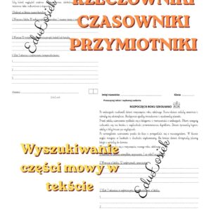 Wyszukiwanie części mowy w tekście