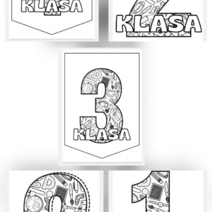Napis klasa 1, 2, 3